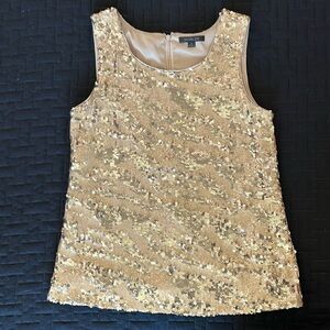 Rachel Zoe champagne gold sequin top